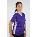 Ladies' MVPDri V-Neck Jersey with Contrast Color Inserts